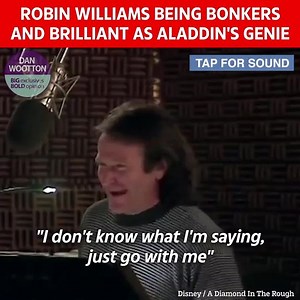 - Robin Williams being bonkers and brilliant as Aladdin's Genie | We Love Robin