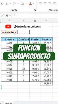 Multiplica y suma en un solo paso con SUMAPRODUCTO