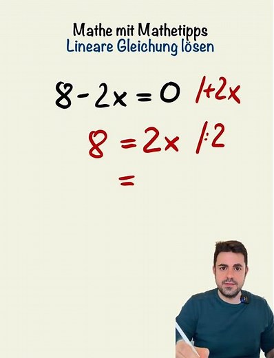Solving an equation with a minus sign in front of x 🧮✍️