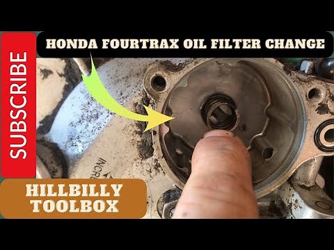 Honda Fourtrax oil filter change #atv