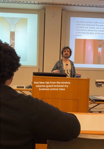 Surprise Guest Lecture by Fab from The Strokes at NYU Stern MBA Class