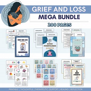 Grief & Loss Mega Bundle, 200  Page Healing Worksheets Journals, Therapy Counseling Resources, Mental Health Self-help Printable - Etsy