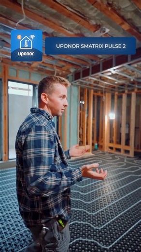 Epd Hamilton on Instagram: "In-floor heat that actually thinks. With a slab sensor talking to a SmartMatrix thermostat, this system keeps the space comfortable and efficient all day long. Another solid install by Expert Plumbing & Drains in partnership with @uponorna #plumbing #infloorheating #customhomes #uponor"
