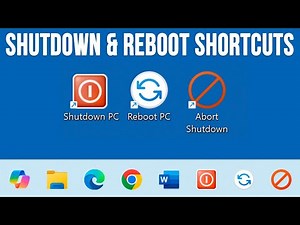 How to Create Shutdown and Reboot Windows Taskbar Shortcuts