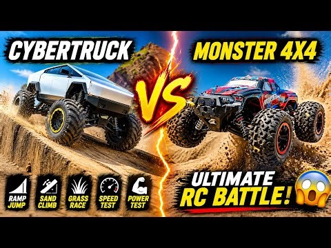 CYBERTRUCK vs MONSTER 4x4 😱 Ultimate RC Battle! Who Wins?