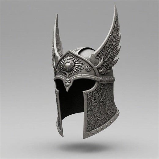 3D Printable Winged Helmet: Sun Warrior Armor STL File (digital Download - Etsy