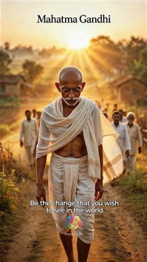 "Be the change that you wish to see in the world" - Mahatma Gandhi