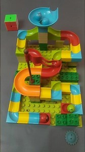 Satisfying building blocks marble run asmr Ep 744. #asmr #satisfying #marblerun