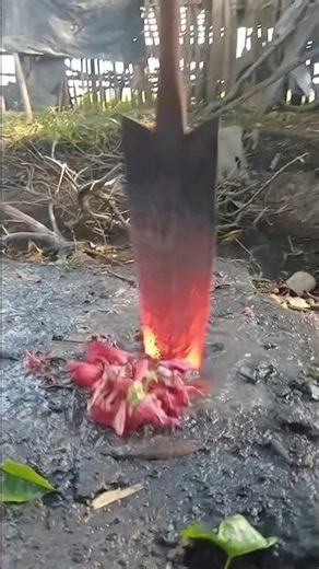 gilding spears in mud #blacksmith#blacksmithing#craftsmanship#metalwork#metalart#fyp#forging
