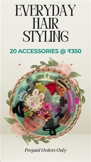 20 Trendy Hair Accessories Combo for Women | ₹350 | Hair Clips & Scrunchies