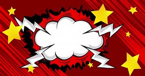 Cool Cartoon background, comic book backdrop. Retro animation comics pop art video.