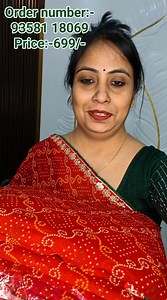 21K views · 353 reactions | #vairalreels #trendingpost #bandhej #sari .. order number:-93581 18069 Price:-699/- | Namrata's Jaipuri Collection | Facebook