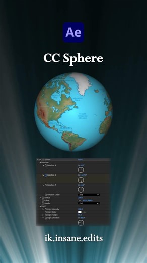 Create 3D Sphere from Image, CC Sphere After Effects #shorts