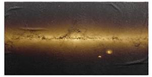 Gaia Map Of The Milky Way Galaxy Beach Towel by Science Source