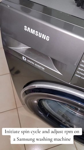 Samsung Washing Machine Spin Cycle RPM Adjustment