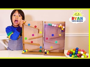 DIY Gumball Dispenser out of Cardboard at Home - Videos For Kids
