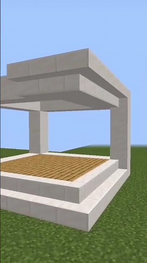 how to make white concrete easy modern house in Minecraft #minecraft #gaming #minecraftbuilding
