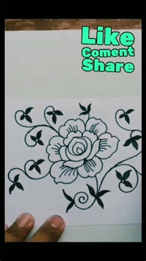 ❌Rose Sketching ✏️ art 📗 video 📷