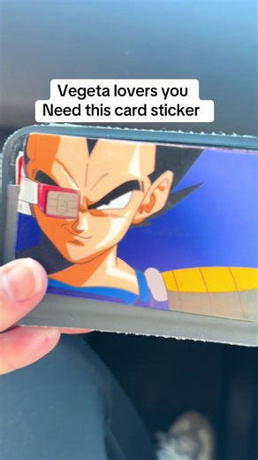 The coolest card sticker for vegeta fans! #cardsticker #vegeta #tiktokshop #vegetacardsticker