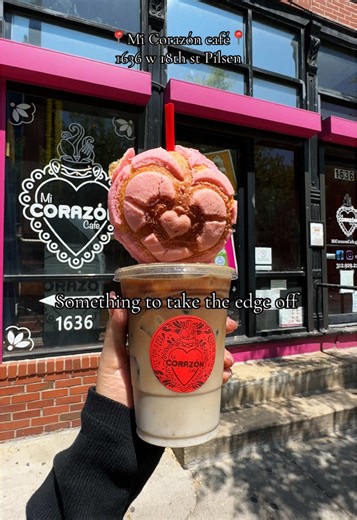 Mini Concha and Iced Horchata Latte in Pilsen