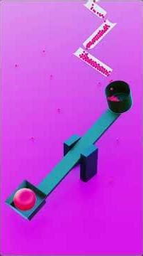 Satisfying Ball Drop Physics Chain Reaction #physics #simulation #satisfying #shorts #animation