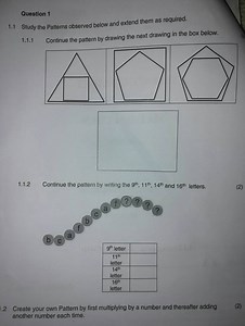 Question 11.1 Study the Patterns observed below and extend the... | Filo