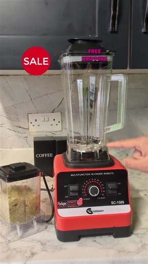 2L Commercial Blender & Food Processor (UK Plug) Dual Jars, 111-240V Voltage, 10000-19999 RPM (4500W Power is Inflated) grinders Stainless Steel Juicer Centrifugal smoothie electric #household #foryoudays #tiktokmademebuyit #juicermachine
