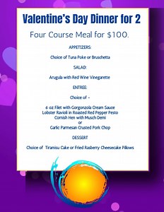 💕 Love is in the air, and we can’t wait to celebrate it with you at Eaton's Beach! 🌊✨ Join us for a delightful FOUR COURSE meal for just $100 this Valentine's Day! 🍽️ Start with your choice of Tuna Poke or Bruschetta 🍤🥖, followed by a fresh Arugula salad tossed in red wine vinaigrette. 😍 For your main course, choose from: - A succulent 6 oz Filet with Gorgonzola Cream sauce 🥩 - Delicious Lobster Ravioli in Roasted Red Pepper Pesto 🦞 - Flavorful Cornish Hen with Mushroom Demi 🍗 - Or dig 