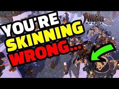 The FASTEST WAY to level Skinning in Albion Online! Best skinning gear build.
