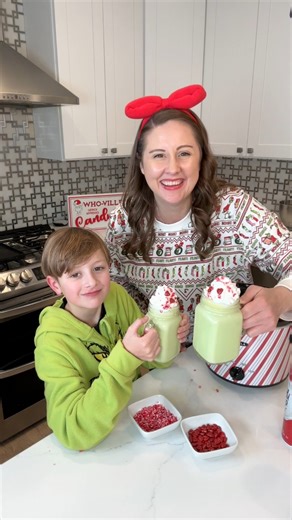 This Grinch Hot Cocoa is so fun to make and tastes delicious, save this! ❤️ ❤️ Since we used a slow cooker it stays nice and warm all day! Make sure to share this with a friend and follow for more fun ideas! #grinchhotcocoa #hotchocolate #whitehotchocolate #grinch #grinchparty #christmasrecipes | Young Wild Me