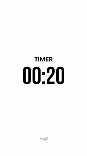 ⏱️ 20 SECONDS COUNTDOWN TIMER with Finish Alarm Sound 🔔⏰