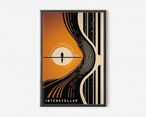 Interstellar Movie Poster: Minimalist Orange Black Hole Print for Cristopher Nolan Fans - Digital Download - Etsy UK