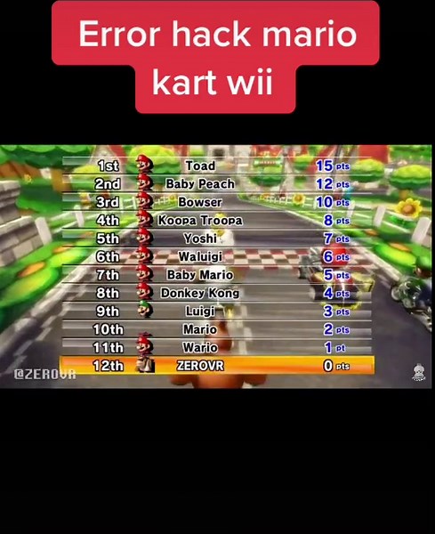 Mario Kart Wii Racing Gameplay with Error Alerts