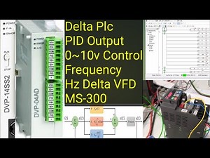 Delta Plc PID Output 0~10v Control Frequency Hz Delta VFD MS-300