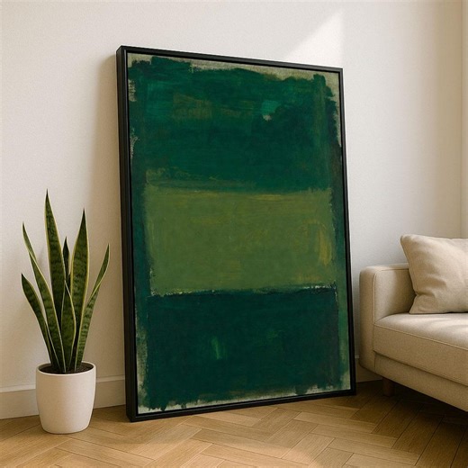 Mark Rothko Style Green Abstract Canvas Print, Modern Art - Etsy UK