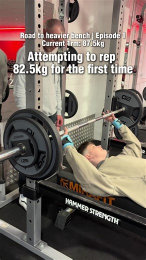 First Attempt at 82.5kg Bench Press Reps