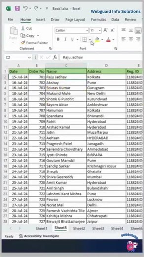 Highlight colour using format painter button in excel