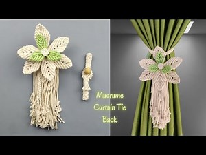 DIY Macrame Curtain Tie Back Tutorial | Flower Curtain Tie Back