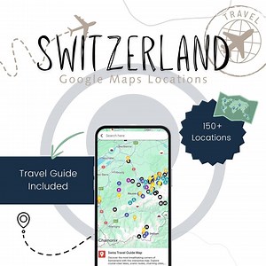 Switzerland Travel Guide   Interactive Map in Google Maps (english) - Etsy Canada