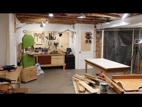 Setting up the basement workshop