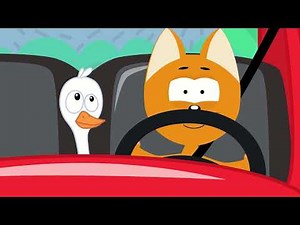 BEEP BEEP - Driving in my car - Meow Meow Kitty - Nursery Rhymes