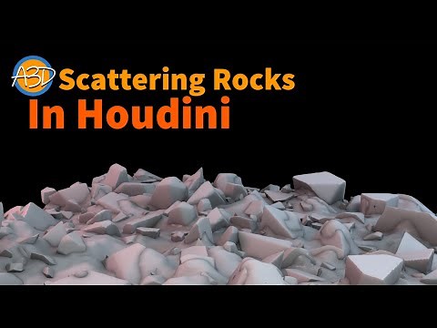 Houdini Scattering Rocks Example