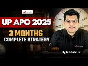 UP APO Exam 2025: 3 Months Complete Strategy 📅 | UP APO 2025 Preparation Strategy