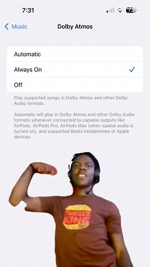 If you're not listening in #DolbyAtmos are you even hearing the music? Couldn't be us. #musictok #musictiktok #musiclovers #newreleases #applemusic