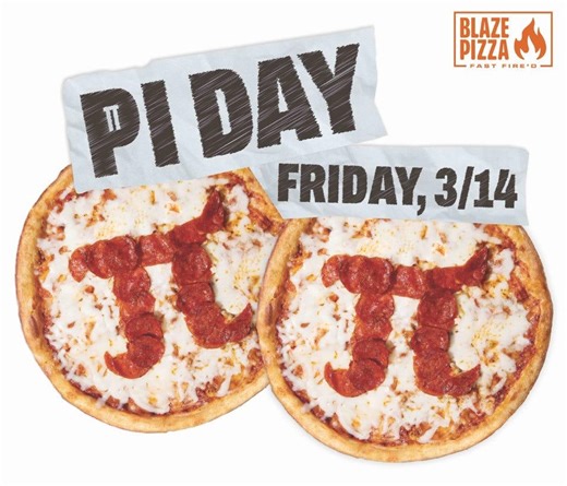 National Pi Day: Get deals, freebies at Blaze Pizza, Cicis, Perkins, Marco's Pizza, more