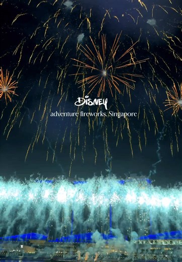 Disney Fireworks Show Celebrates Cruise Arrival in Singapore