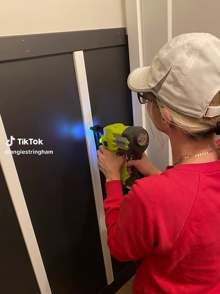 Walking up the stairs to this view is so much better! #halfbathremodel #halfbath #bathroommakeover #bathroomdecor #halfbathroom #decorideas #decoratebathroom #wallpaperbathroom