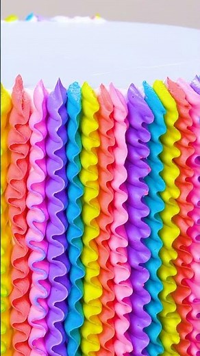 Rainbow wake birthday cake