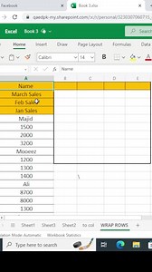 10K views · 85 reactions | Wrap Row function in ms excel will blow your mind   || Pro Excel Trick #excelviral#Excel #msexceltips #msexceltraining#wraprow #Microsoft365#msexceltips#msexceltraining #msexceltraining #microsoftexcel | Trick and click | Facebook