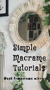 Nezmac Macrame Stories on Instagram: "Simple Tutorial Series - Macrame Mirror This is the tutorial video for the red macrame mirror that I shared earlier ❤️ Important Note: In the tutorial above, the length I mentioned — 10 cm — is actually the length after folding the thread in half. So the full length of the thread before folding should be 20 cm. It’s super simple and perfect for beginners🧶 I’ll be sharing more easy tutorials in the coming days – so if you’ve been wanting to learn macrame, th
